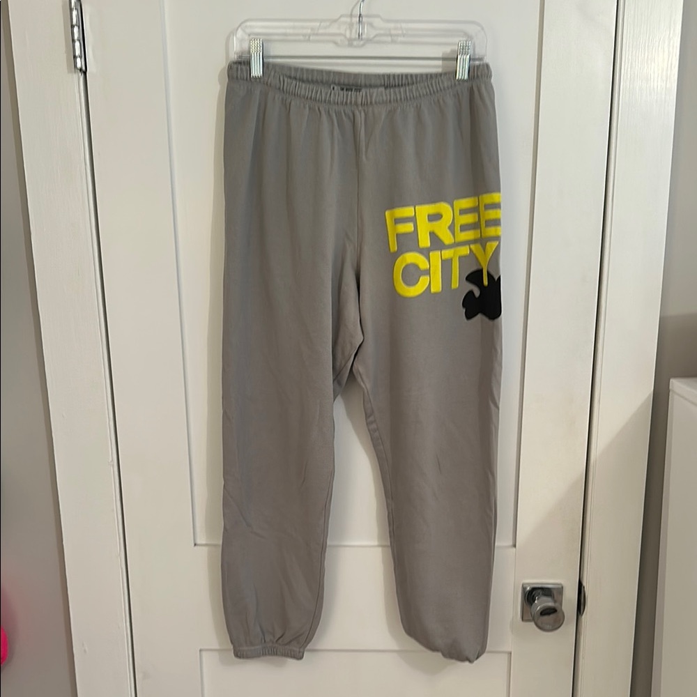Free City Woman’s Gray Sweatpants Medium
